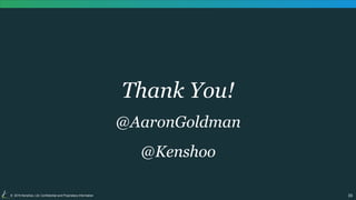 33© 2015 Kenshoo, Ltd. Confidential and Proprietary Information
Thank You!
@AaronGoldman
@Kenshoo
 