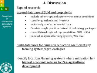 Bianca g empirical evidence of food security and mitigation benefits july 2011
