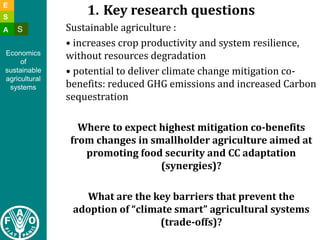Bianca g empirical evidence of food security and mitigation benefits july 2011