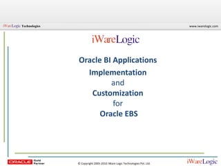 Oracle BI Applications Implementationand CustomizationforOracle EBS 