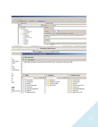 31
DateDim
PK,I1 DateKey
FullDateAlternateKey
DayNumberOfWeek
EnglishDayNameOfWeek
SpanishDayNameOfWeek
FrenchDayNameOfWeek
DayNumberOfMonth
DayNumberOfYear
WeekNumberOfYear
EnglishMonthName
SpanishMonthName
FrenchMonthName
MonthNumberOfYear
CalendarQuarter
CalendarYear
CalendarSemester
FiscalQuarter
FiscalYear
FiscalSemester
currencyDim
PK,I1 CurrencyKey
CurrencyAlternateKey
CurrencyName
CustomerDim
PK,I1 CustomerKey
GeographyKey
CustomerAlternateKey
Title
FirstName
MiddleName
LastName
NameStyle
BirthDate
MaritalStatus
Suffix
Gender
YearlyIncome
TotalChildren
NumberChildrenAtHome
Education
Occupation
HouseOwnerFlag
NumberCarsOwned
CommuteDistance
City
StateProvinceCode
StateProvinceName
CountryRegionCode
CountryRegionName
FK1 SalesTerritoryKey
SalesTerritoryDim
PK,I1 SalesTerritoryKey
SalesTerritoryAlternateKey
SalesTerritoryRegion
SalesTerritoryCountry
SalesTerritoryGroup
productsubcategorydim
PK,I1 ProductSubcategoryKey
ProductSubcategoryAlternateKey
EnglishProductSubcategoryName
FK1 ProductCategoryKey
ProductCategoryDim
PK,I1 ProductCategoryKey
ProductCategoryAlternateKey
EnglishProductCategoryName
SalesFact
PK,I1 SalesOrderNumber
PK,I1 SalesOrderLineNumber
FK5 ProductKey
FK3 OrderDateKey
FK4 DueDateKey
FK7 ShipDateKey
FK2 CustomerKey
FK1 CurrencyKey
FK6 SalesTerritoryKey
RevisionNumber
OrderQuantity
UnitPrice
ExtendedAmount
ProductStandardCost
TotalProductCost
SalesAmount
TaxAmt
Freight
OrderDate
DueDate
ShipDate
ProductDim
PK,I1 ProductKey
ProductAlternateKey
FK1 ProductSubcategoryKey
WeightUnitMeasureCode
SizeUnitMeasureCode
EnglishProductName
SpanishProductName
FrenchProductName
StandardCost
FinishedGoodsFlag
Color
SafetyStockLevel
ReorderPoint
ListPrice
Size
SizeRange
Weight
DaysToManufacture
ProductLine
DealerPrice
Class
Style
ModelName
 