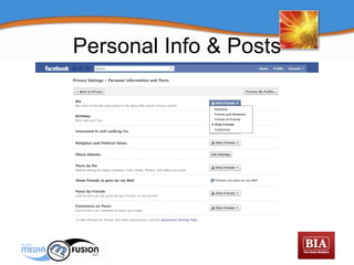 Personal Info & Posts 