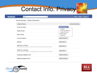 Contact Info. Privacy 