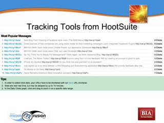Tracking Tools from HootSuite 