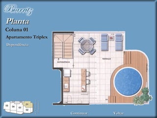 Planta Dependência Voltar Continuar Apartamento Triplex Coluna 01 Rua Visconde de Albuquerque 