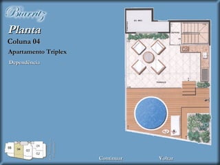 Planta Dependência Voltar Continuar Apartamento Triplex Coluna 04 Rua Visconde de Albuquerque 