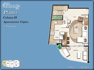 Planta Apartamento Triplex Coluna 05 2º Pavimento Voltar Avançar Rua Visconde de Albuquerque 
