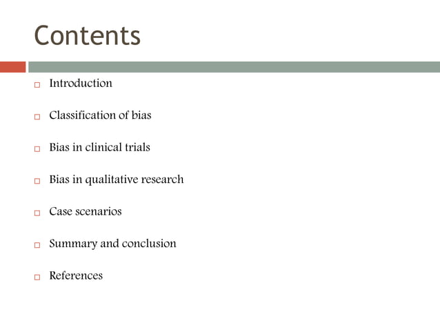 Bias in health research | PPTX