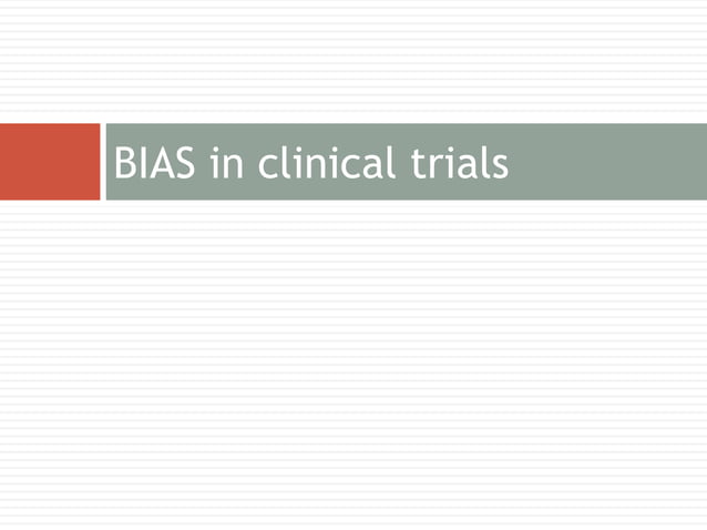 Bias in health research | PPTX