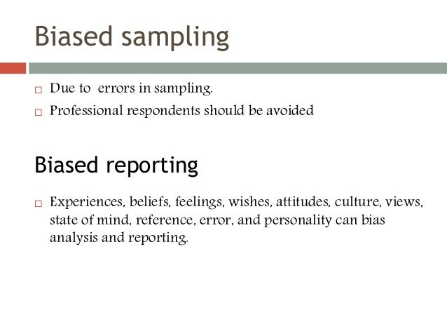 Bias in health research