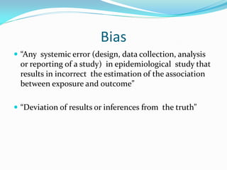 Bias and confounding | PDF