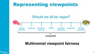 8
WIS
Web
Information
Systems
Representing viewpoints
Should we all be vegan?
Strongly
opposing
Opposing Somewhat
opposing...
