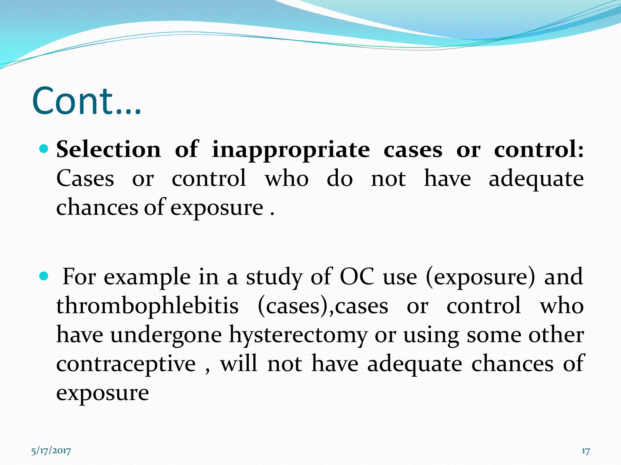 Bias and confounding in Cohort and case control study | PDF