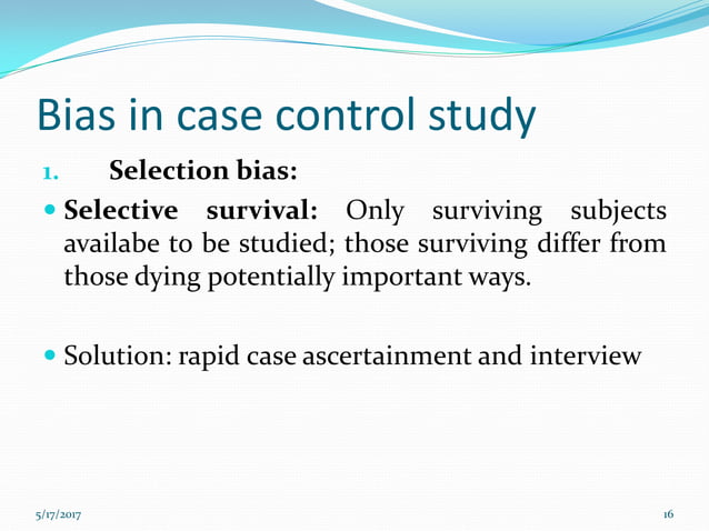 Bias and confounding in Cohort and case control study | PDF