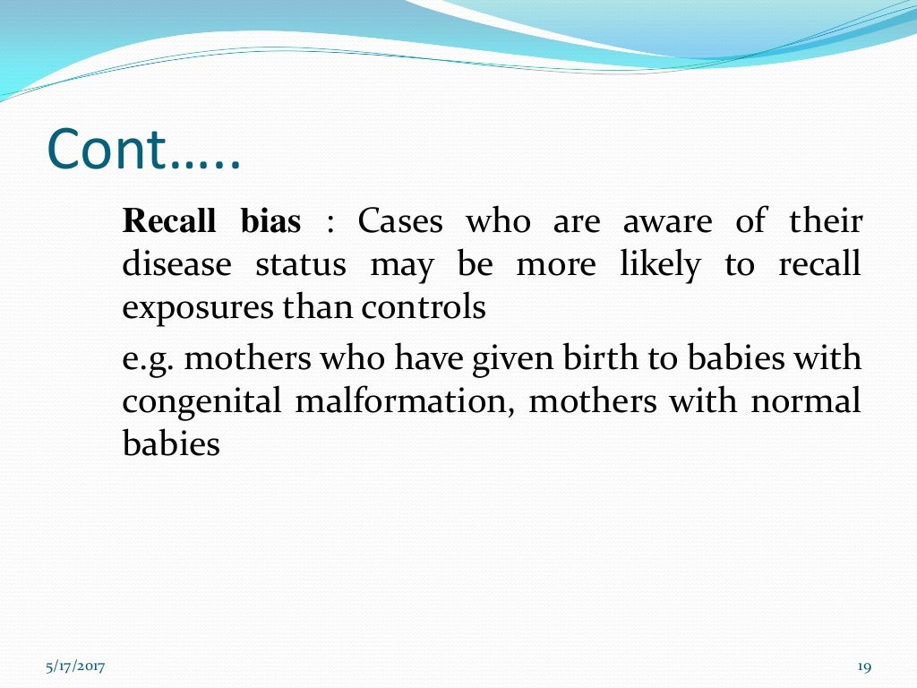 Bias and confounding in Cohort and case control study