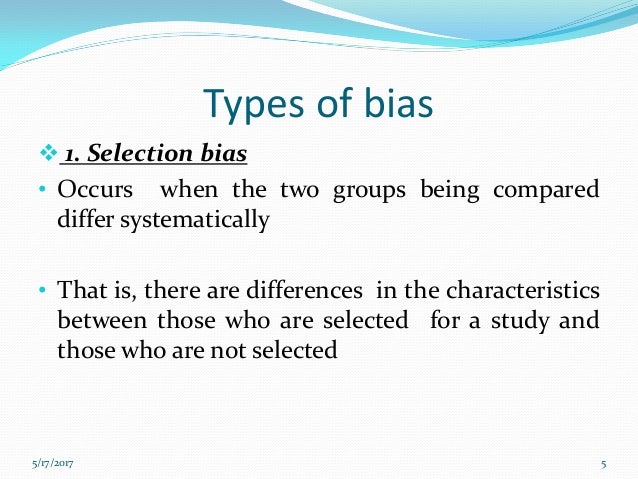 Case controlled study bias