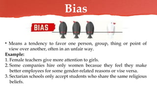 Bias and Prejudice Power Point Presentation | PPTX