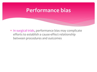 Bias in clinical research | PPTX