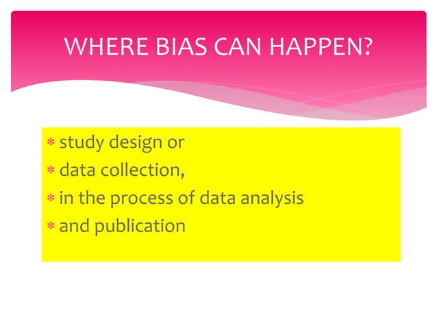 Bias in clinical research