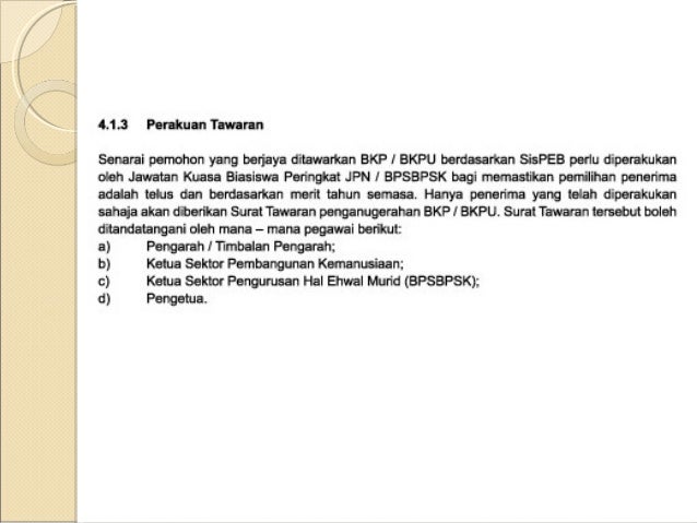 Biasiswa Kecil Persekutuan Bkp 1
