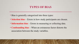 BIAS PRESENTATION IN RESEARCH METHODOLOGY MD GIRST YEAR | PPTX