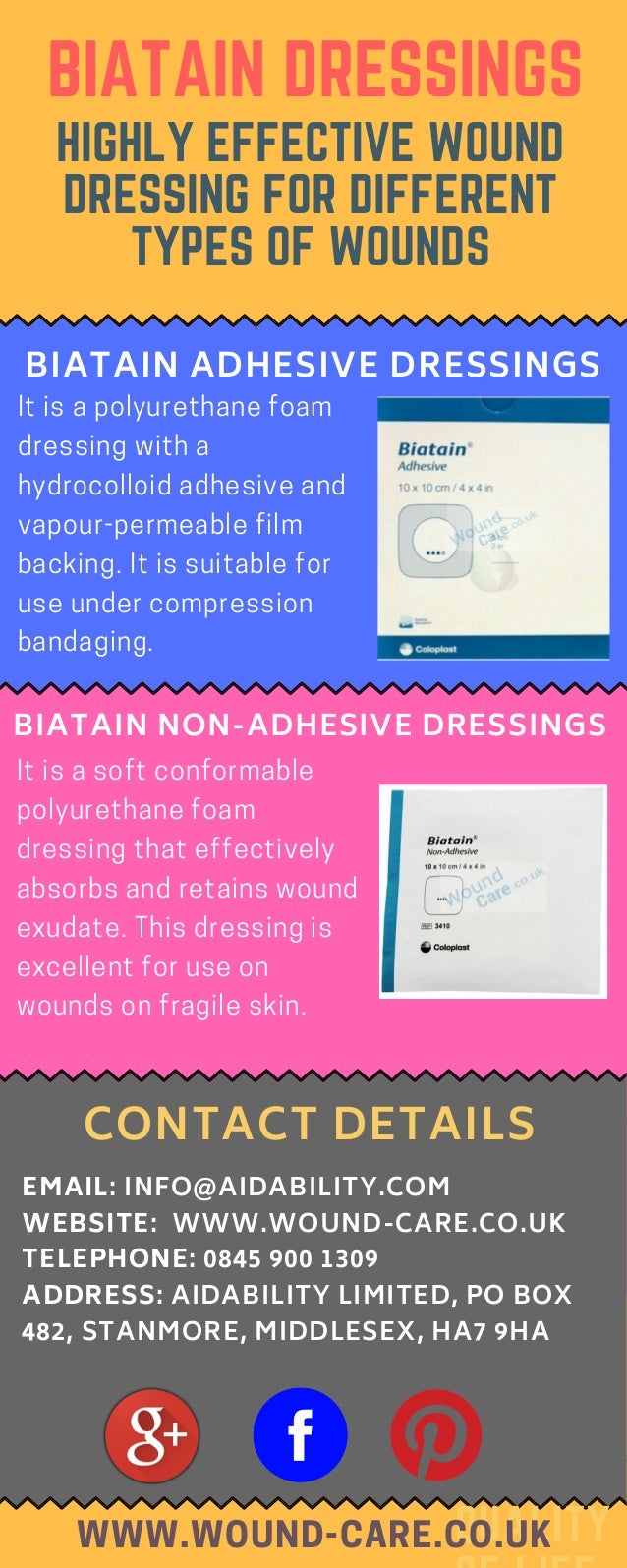 Biatain dressings highly effective wound dressing for different types