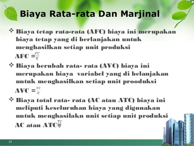 Biaya produksi presentasi Biaya produksi presentasi