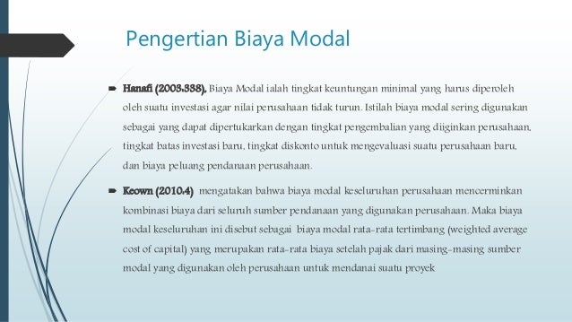 Biaya modal dan Struktur Modal MNC (Multi National Corporate)