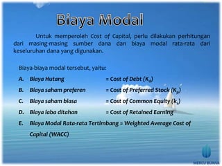 Biaya modal ppt ok | PPSX
