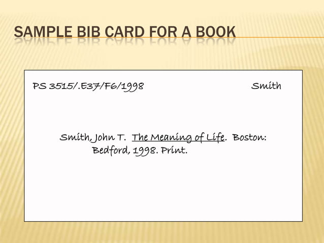 Bib cards | PPTX