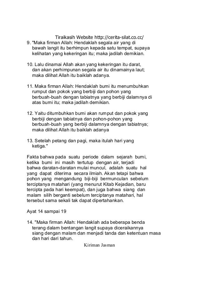 Bibel, Qur'an dan Sains Modern