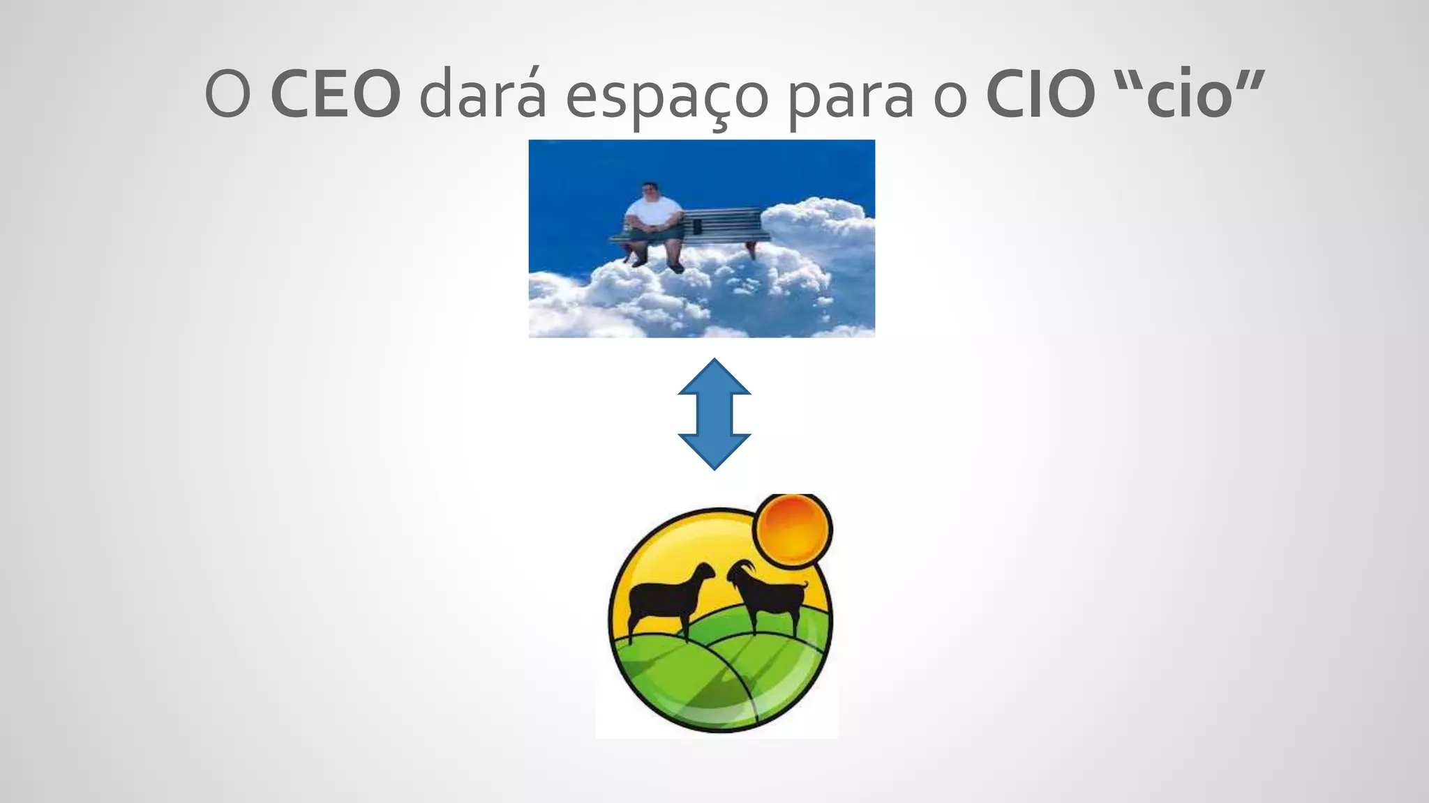 O CEO dará espaço para o CIO “cio”
 