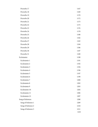 1167
Proverbs 17
1169
Proverbs 18
1170
Proverbs 19
1172
Proverbs 20
1173
Proverbs 21
1175
Proverbs 22
1176
Proverbs 23
1178
Proverbs 24
1180
Proverbs 25
1182
Proverbs 26
1183
Proverbs 27
1184
Proverbs 28
1186
Proverbs 29
1187
Proverbs 30
1189
Proverbs 31
1190
Ecclesiastes
1191
Ecclesiastes 1
1192
Ecclesiastes 2
1194
Ecclesiastes 3
1196
Ecclesiastes 4
1197
Ecclesiastes 5
1199
Ecclesiastes 6
1200
Ecclesiastes 7
1202
Ecclesiastes 8
1203
Ecclesiastes 9
1205
Ecclesiastes 10
1206
Ecclesiastes 11
1207
Ecclesiastes 12
1208
Song of Solomon
1209
Song of Solomon 1
1210
Song of Solomon 2
1211
Song of Solomon 3
xxiii
 