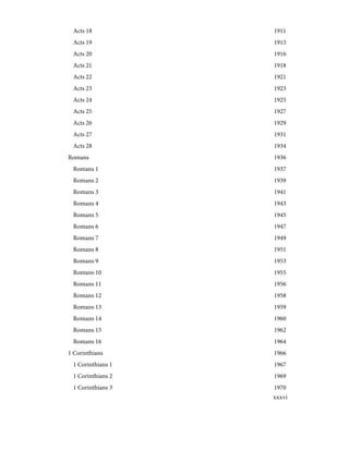 1911
Acts 18
1913
Acts 19
1916
Acts 20
1918
Acts 21
1921
Acts 22
1923
Acts 23
1925
Acts 24
1927
Acts 25
1929
Acts 26
1931
Acts 27
1934
Acts 28
1936
Romans
1937
Romans 1
1939
Romans 2
1941
Romans 3
1943
Romans 4
1945
Romans 5
1947
Romans 6
1949
Romans 7
1951
Romans 8
1953
Romans 9
1955
Romans 10
1956
Romans 11
1958
Romans 12
1959
Romans 13
1960
Romans 14
1962
Romans 15
1964
Romans 16
1966
1 Corinthians
1967
1 Corinthians 1
1969
1 Corinthians 2
1970
1 Corinthians 3
xxxvi
 