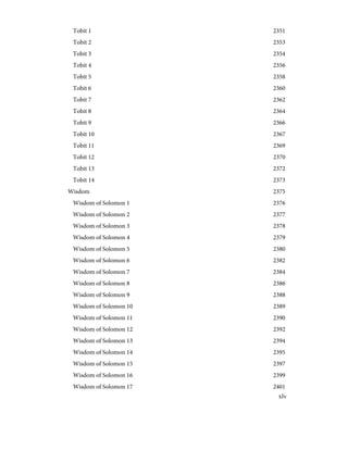 2351
Tobit 1
2353
Tobit 2
2354
Tobit 3
2356
Tobit 4
2358
Tobit 5
2360
Tobit 6
2362
Tobit 7
2364
Tobit 8
2366
Tobit 9
2367
Tobit 10
2369
Tobit 11
2370
Tobit 12
2372
Tobit 13
2373
Tobit 14
2375
Wisdom
2376
Wisdom of Solomon 1
2377
Wisdom of Solomon 2
2378
Wisdom of Solomon 3
2379
Wisdom of Solomon 4
2380
Wisdom of Solomon 5
2382
Wisdom of Solomon 6
2384
Wisdom of Solomon 7
2386
Wisdom of Solomon 8
2388
Wisdom of Solomon 9
2389
Wisdom of Solomon 10
2390
Wisdom of Solomon 11
2392
Wisdom of Solomon 12
2394
Wisdom of Solomon 13
2395
Wisdom of Solomon 14
2397
Wisdom of Solomon 15
2399
Wisdom of Solomon 16
2401
Wisdom of Solomon 17
xlv
 