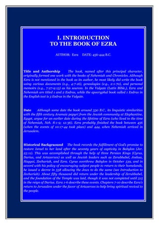 Understand The Book Of Ezra