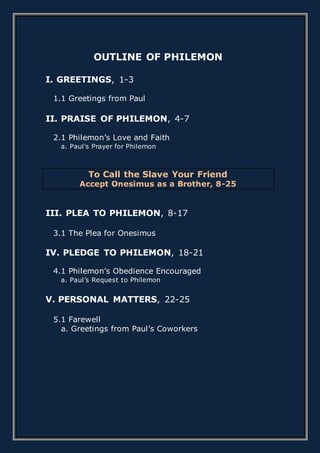 THE EPISTLE OF PAUL TO PHILEMON | DOCX