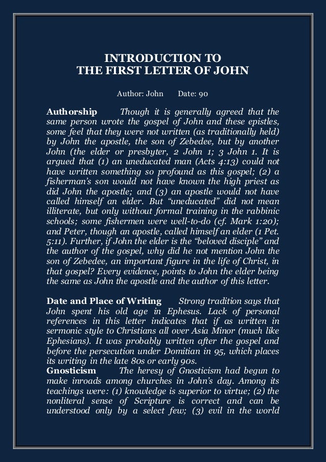 the first letter of john letter of john