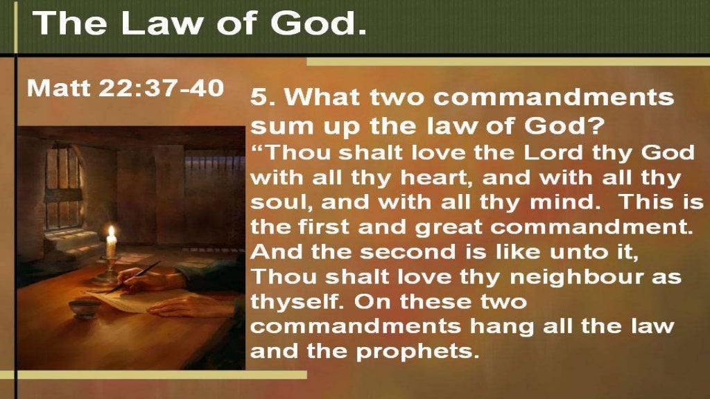 Bible answers Seven The Law of God