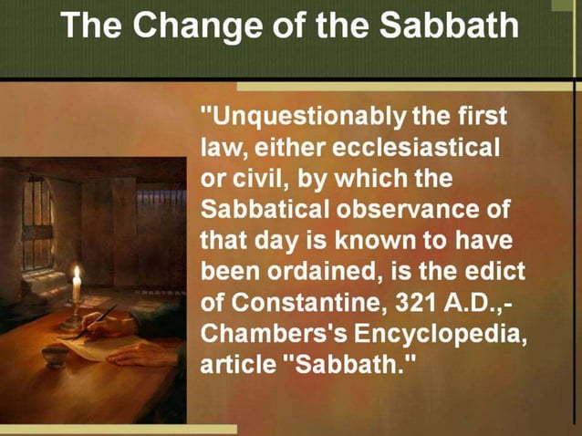 Questions Sabath Bible answers 11 -- The Change of the Sabath | PPTX