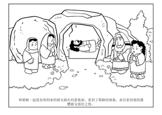 和耶穌一起從加利利來的婦女跟在約瑟後面，看到了耶穌的墳墓，並且看到祂的遺
體被安放好之後。
 