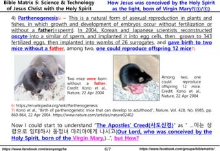 Bible Matrix 5_3_(①/⑤)How Jesus was conceived by the holy spirit, born ...