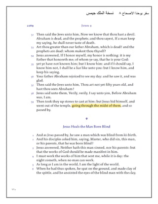 111
‫االصحاح‬ ‫يوحنا‬ ‫سفر‬
8
‫جيمس‬ ‫الملك‬ ‫نسخة‬
 