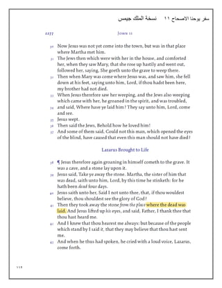 112
‫االصحاح‬ ‫يوحنا‬ ‫سفر‬
11
‫جيمس‬ ‫الملك‬ ‫نسخة‬
 