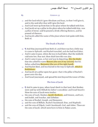 238
‫االصحاح‬ ‫التكوين‬ ‫سفر‬
35
‫جيمس‬ ‫الملك‬ ‫نسخة‬
 