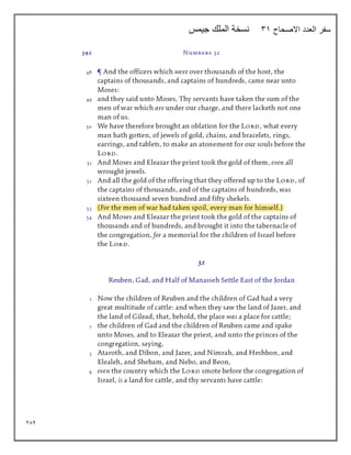 284
‫االصحاح‬ ‫العدد‬ ‫سفر‬
31
‫جيمس‬ ‫الملك‬ ‫نسخة‬
 