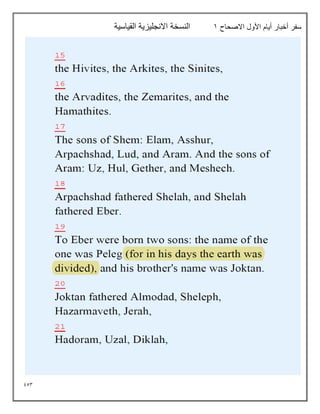 953
‫سفر‬
‫االصحاح‬ ‫األول‬ ‫أيام‬ ‫أخبار‬
1
‫القياسية‬ ‫االنجليزية‬ ‫النسخة‬
 