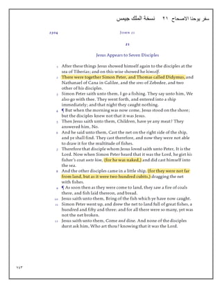 793
‫االصحاح‬ ‫يوحنا‬ ‫سفر‬
21
‫جيمس‬ ‫الملك‬ ‫نسخة‬
 