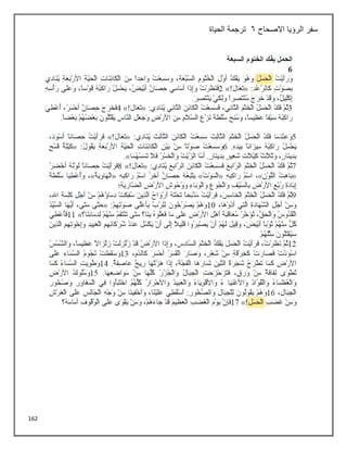 162
‫االصحاح‬ ‫الرؤيا‬ ‫سفر‬
6
‫الحياة‬ ‫ترجمة‬
 