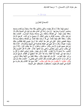 443
‫االصحاح‬ ‫األول‬ ‫ملوك‬ ‫سفر‬
21
‫الفاندايك‬ ‫ترجمة‬
 